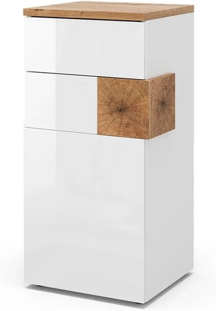 Vicco Midischrank Eden Badschrank in Weiß Hochglanz, B/H: 40 x 84 cm - Bild 2