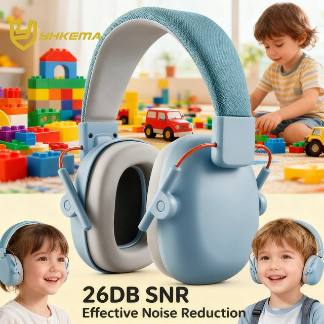 YANHAO Gehörschutz für Kinder in Weiß mit Geräuschunterdrückung SNR 26 dB für Autismus und Kleinkinder - Bild 1