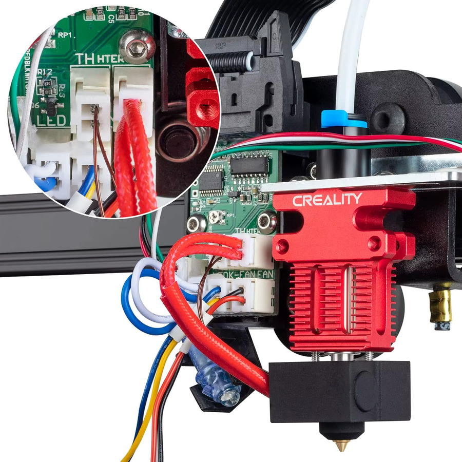 Creality CR6 SE Hotend-Extruder-Kit mit PTFE-Schlauch, Wärmeblock, 0,4-mm-Düse und Silikonsocke - Bild 3