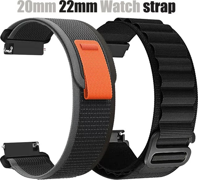 HaiWei Uhrenarmband Nylon, Schwarz, Unisex - Bild 1