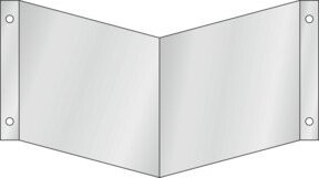 nVent HOFFMAN Nasenschild für Wandmontage mit zwei kleinen Symbolen, Typ: 01200, Weiß - Bild 1