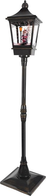 Lumineo LED-Laterne Weihnachtsmann mit Schneefall-Funktion, Schwarz, Höhe: 185 cm - Bild 1