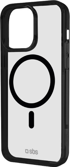 Apple Case für iPhone 15 Plus mit farbigen Rändern, kompatibel mit MagSafe, Schwarz und Transparent - Bild 1