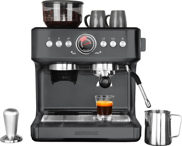Gastroback Design Espresso Advanced Urban Duo Siebträger-Espressomaschine in Schwarz und Edelstahl - Bild 1