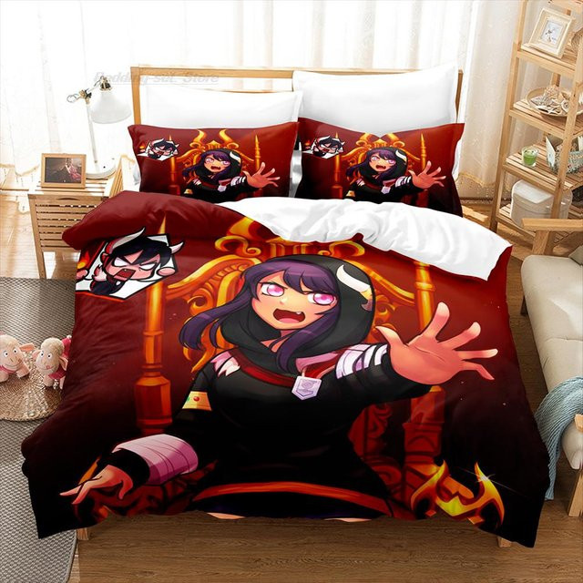 Aphmau Bettwäsche-Set mit 3D-Druck aus Polyester, 2-teilig, Multicolor, B/H: 135 x 200 cm - Bild 1