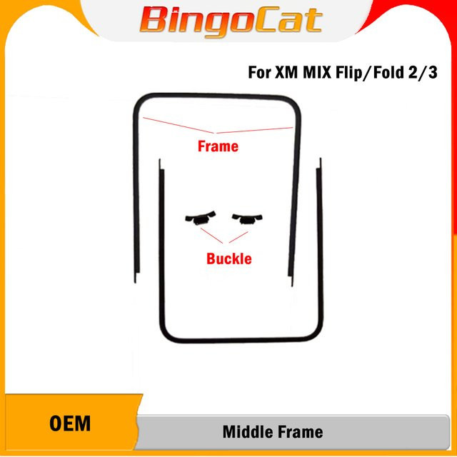 Xiaomi Kantenstreifen für Mix Flip 2, 3, Fold 2, 3, 4 und Fold2, Fold3 Mittelrahmen Ständergehäuse Blende Reparaturteil mit Schnallenverbindung in Schwarz - Bild 1