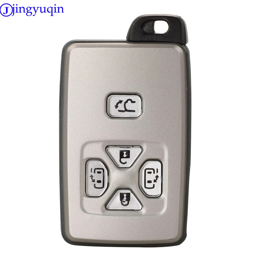 Jingyuqin Smart Car Key Case Abdeckung für Toyota Reiz, Avalon, Previa, Alphard und Prius, 4/5 Tasten Ersatz, Silber - Bild 1
