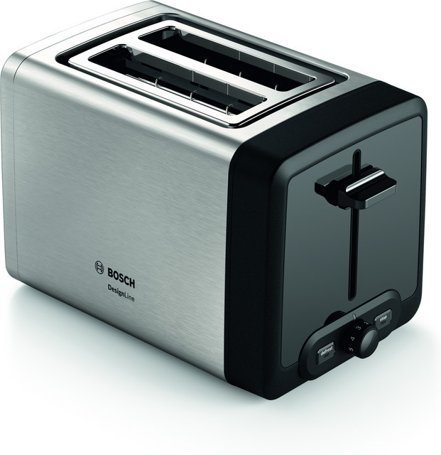 Bosch DesignLine TAT4P420DE Toaster aus Edelstahl in Silber mit Auto-Shutoff - Bild 1