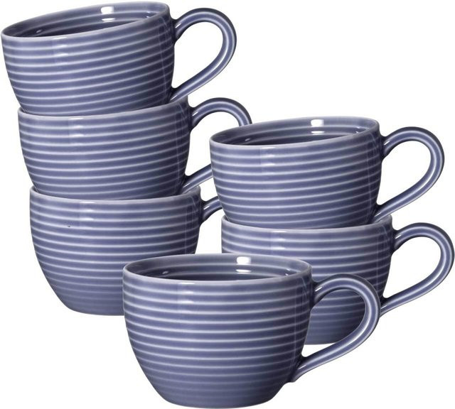 Seltmann Weiden Espressotassen Beat Color Glaze Blau aus Porzellan 6er Set 0,11 l pro Tasse - Bild 1