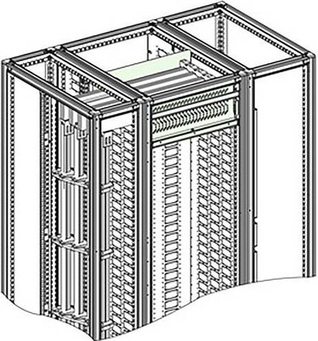 Schneider Electric NSYHPF2B3M64 Horizontale SFM-Sammelschienenbarriere 3M Form 2b in Weiß, B: 60 cm, T: 40 cm - Bild 1