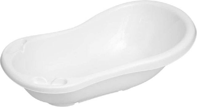 Lorelli Babybadewanne mit Ablagefach in Weiß, ergonomische Form ab Geburt, Länge: 84 cm - Bild 1