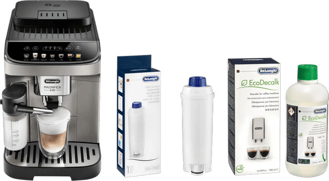 De'Longhi Magnifica EVO ECAM290.81.TB Kaffeesystem in Silber mit Pflegeset und Kalkschutzfilter - Bild 1