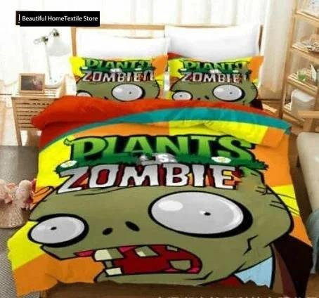 Plants Vs Zombies Bettwäsche-Set für Kinder mit Bettbezug und Kissenbezug, Mehrfarbig, B/H: 135 x 200 cm - Bild 1