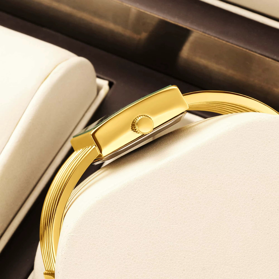 YaLaLuSi Armbanduhr, Quarz, Bicolor, Gold, Weiß, Damen - Bild 3