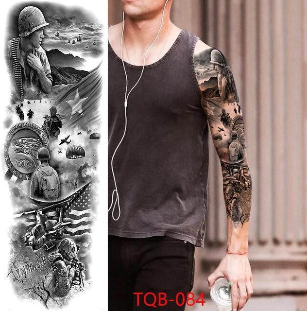 Temporäre Tattoo-Aufkleber, Unisex, Flower Love - Bild 1