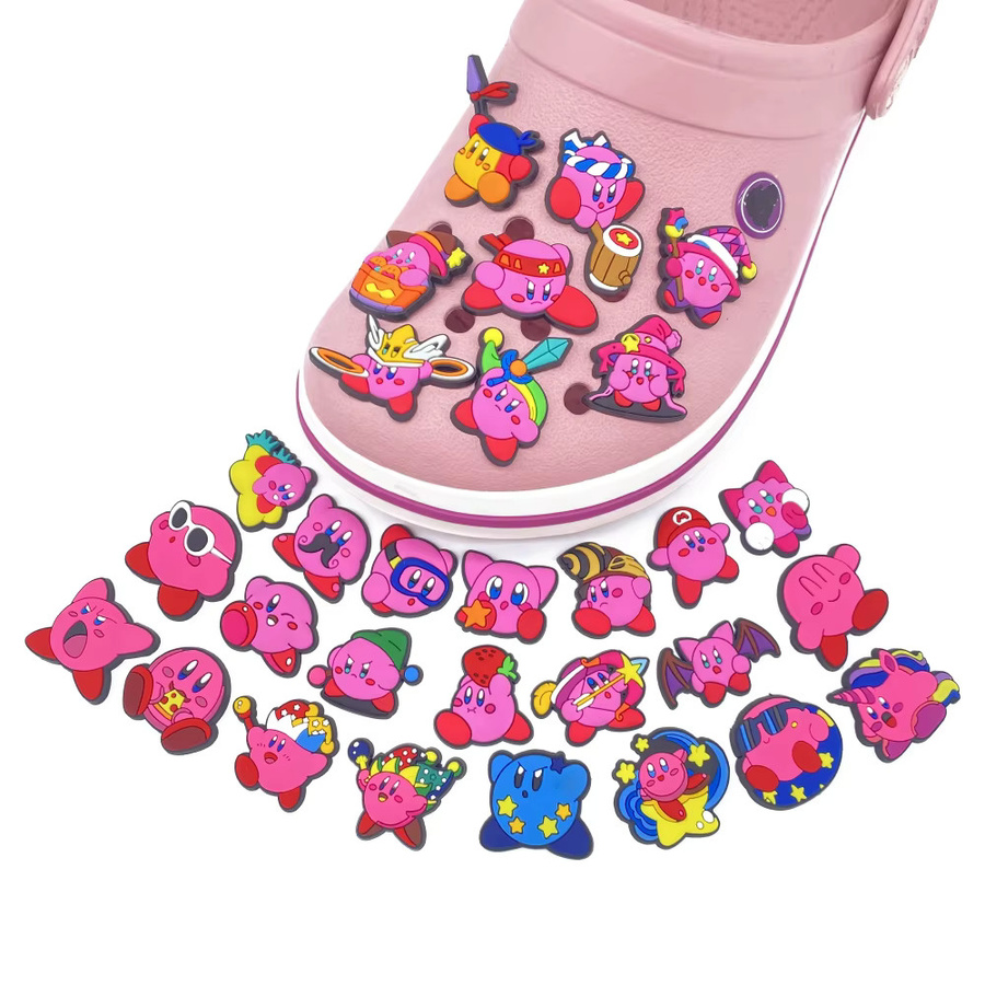 Bandai Kirby Rosa Cartoon-Schuh-Charms, PVC, Kinder - Bild 3
