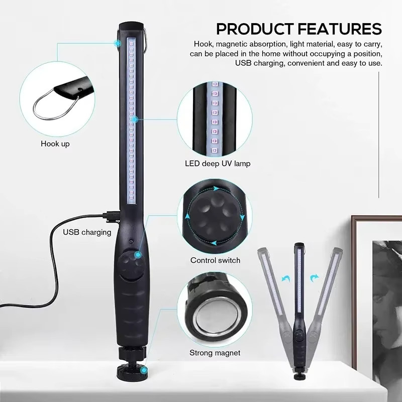 Heinast UV-Schwarzlicht-Taschenlampe Pro in Schwarz, USB-aufladbare Hochleistungs-Handlampe für 395nm UV-Detektion und Harz-Aushärtung - Bild 3