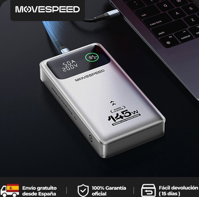 MOVESPEED M25Pro Powerbank mit 25000 mAh und 140 W Typ C PD Schnellladung für MacBook und Lenovo Laptop - Bild 1