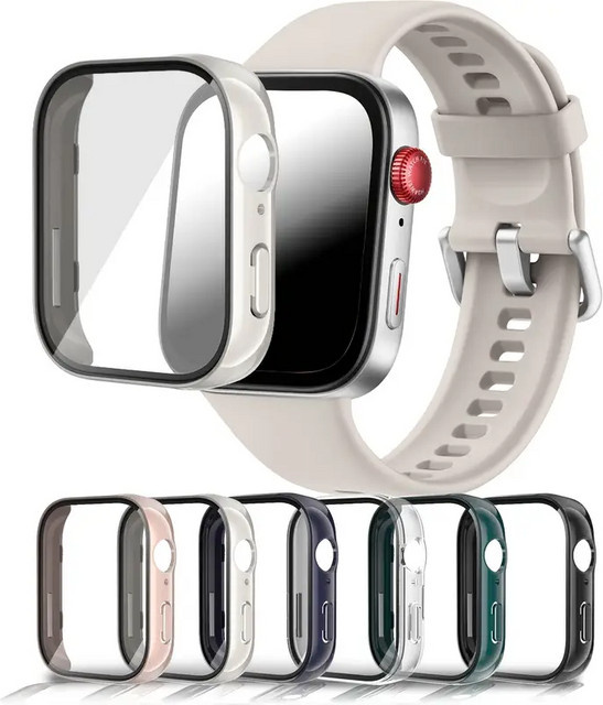 Huawei Uhrenarmband Silikon, Gehäuse aus gehärtetem Glas, multicolor - Bild 1