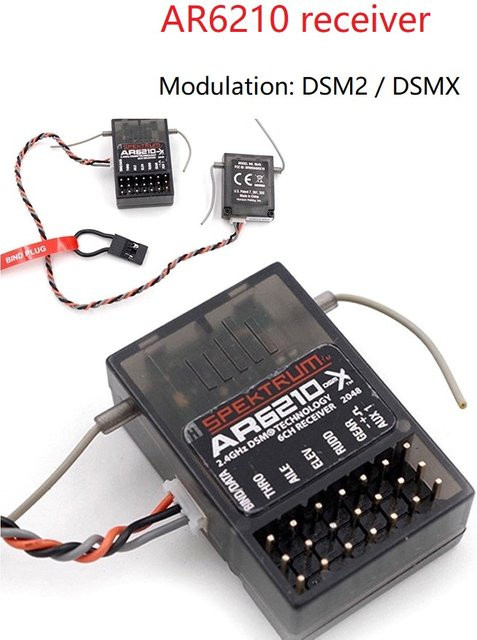 AEOLIAN AR6210 DSMX 2,4G 6CH Empfänger, Zubehör, Schwarz - Bild 1