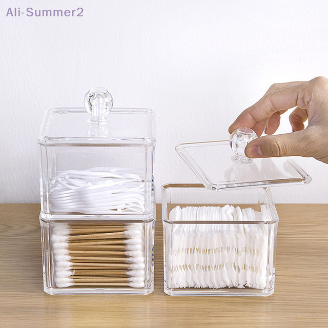 Stapelbare und staubdichte Aufbewahrungsbox aus Acryl in Transparent für Make-up und Kosmetik mit Deckel - Bild 1