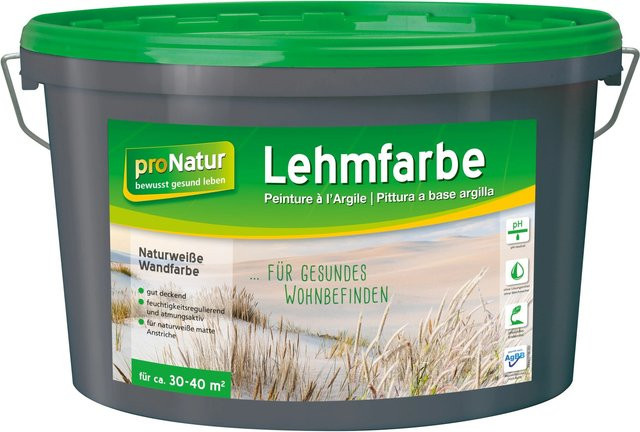 Pronatur Lehmfarbe Weiß mit Naturharz und Kalk - Bild 1