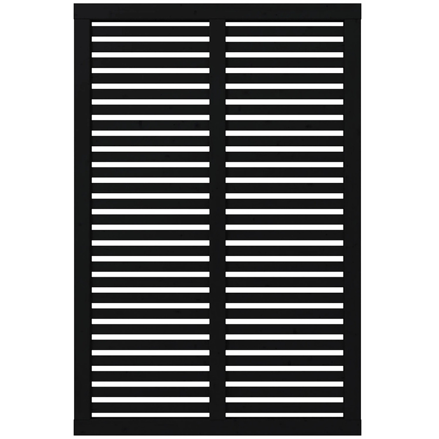 Plus Sichtschutzzaun Harmoni aus Nadelholz in Schwarz, semi-transparent, B: 120 cm, H: 180 cm - Bild 2