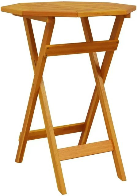 vidaXL Gartentisch aus Akazien-Massivholz klappbar, rund, braun, Durchmesser: 60 cm, Höhe: 75 cm - Bild 1