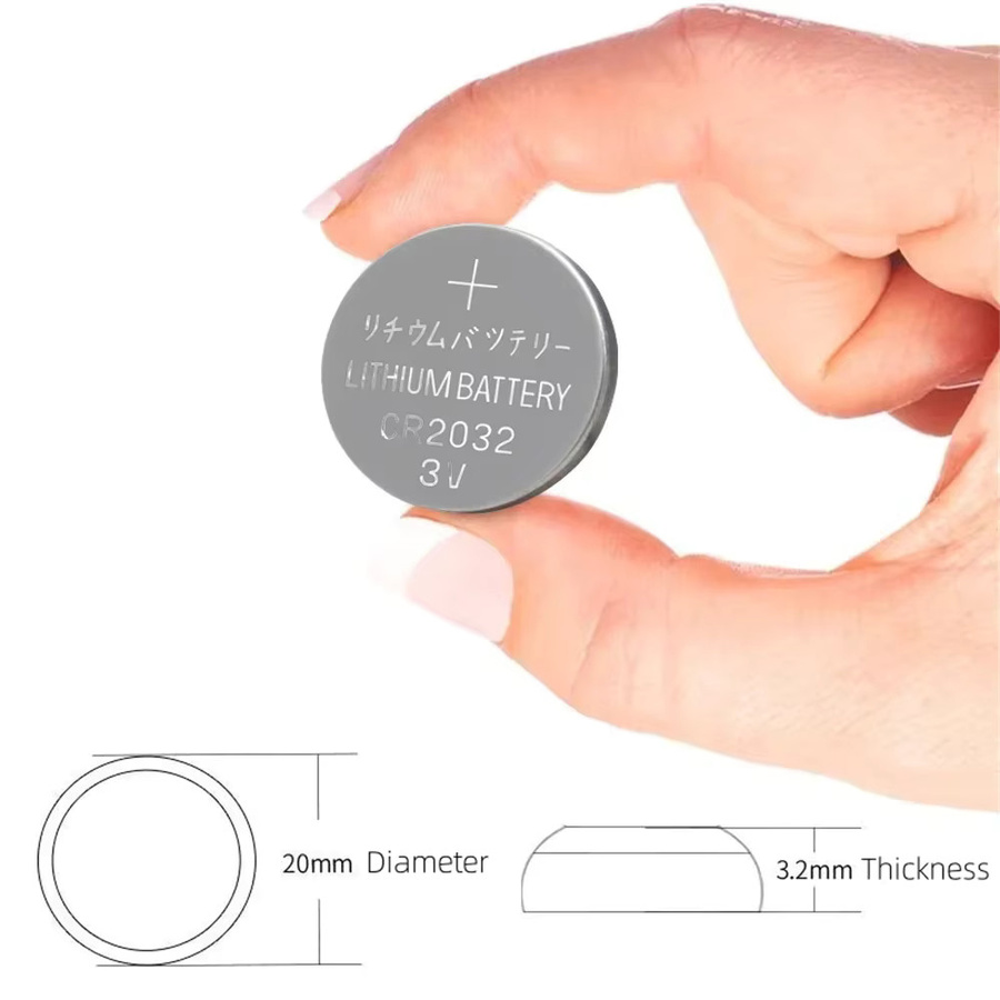 Yuform CR2032 Lithium-Batterie 3V 200mAh Knopfzelle in Silber für Uhren, Spielzeug und Fernbedienungen - Bild 3