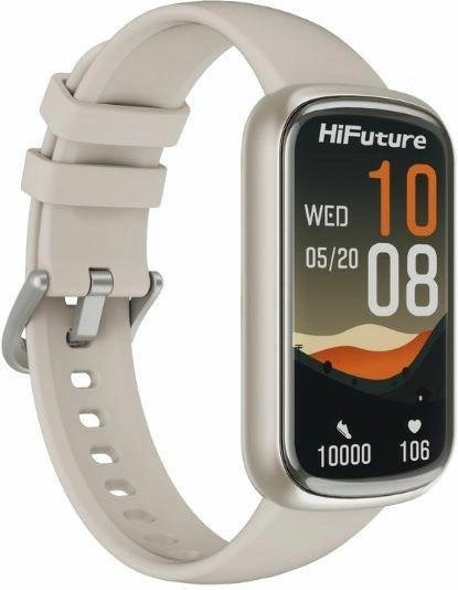 HiFuture EVO2 Smartwatch in Beige mit Silikonarmband - Bild 1