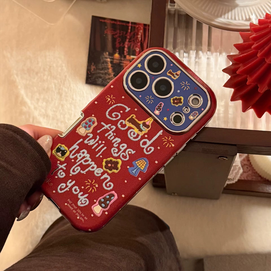 Handyhülle mit Koreanischem Cartoon-Welpen Design in Leder-Textur für Apple iPhone 17 16 15 14 13 12 11 Pro Max, Stoßfeste Weiche Schutzhülle - Bild 4
