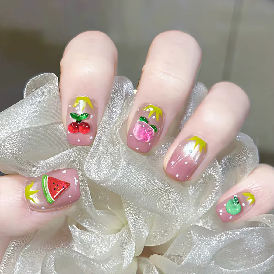 HotPress Nagel Charms 3D Sommer Früchte, 50 Stk, Glänzend - Bild 4