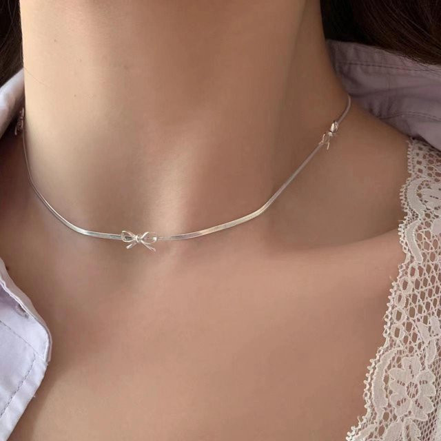 Lucky Star Jewelry Halskette 925 Silber, Schleife, Damen - Bild 1