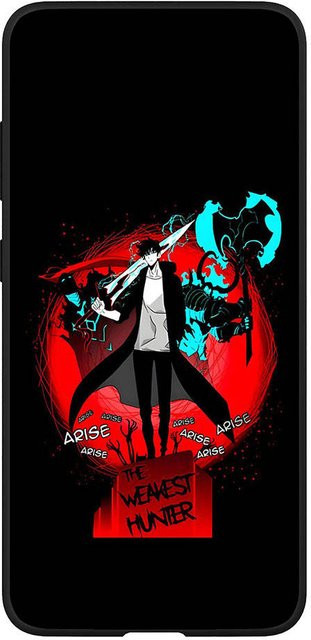 Handyhülle im Solo Leveling Anime Sung Jin Woo Design für Samsung Galaxy, iPhone, Xiaomi Redmi und OPPO in Natur - Bild 1