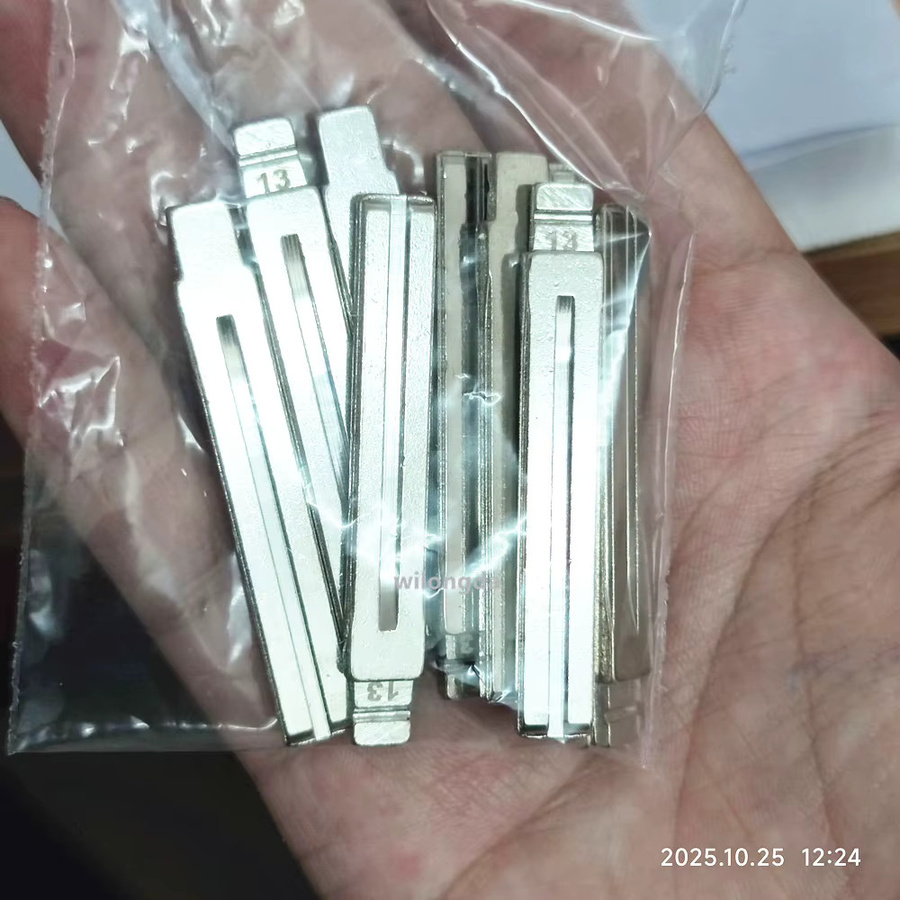 10 Stück Wilongda TOY48FH Uncut Flip Metall Schlüsselrohling für Lexus und Toyota, Farbe: Silber - Bild 2