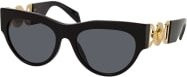 Versace VE 4440U Sonnenbrille, Rund, Vollrand, Damen, Schwarz, Grau - Bild 1