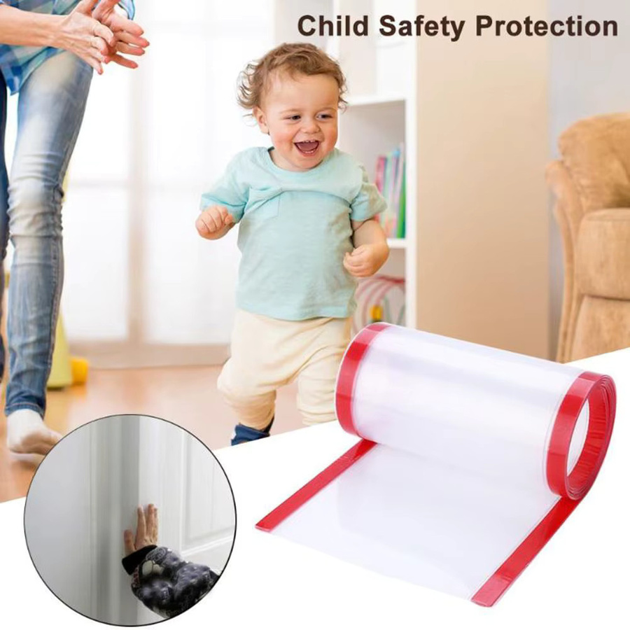 Transparenter Anti-Quetsch-Schutz für Türscharniere als Schaumstoffstreifen zum Schutz der Finger deiner Babys - Bild 2
