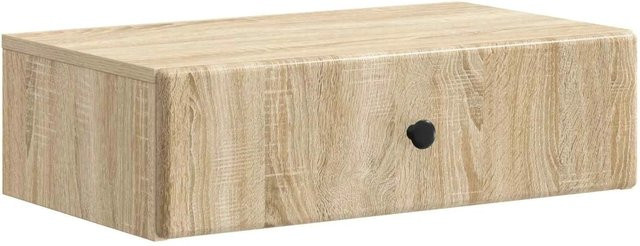 vidaXL Wandmontierter Beistelltisch in Sonoma-Eiche, modern, B/T/H: 59 x 34,5 x 17 cm - Bild 1