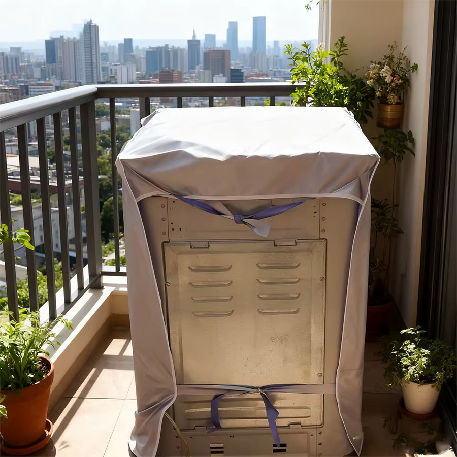 Haier Top-Load-Waschmaschinenabdeckung mit Reißverschluss in Grau - Bild 4
