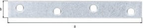 GAH Alberts Flachverbinder aus Stahl, gelb sendzimirverzinkt, Breite: 120 mm, Höhe: 16 mm - Bild 1