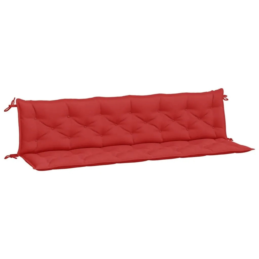 vidaXL Gartenbank-Auflagen 2er-Set Rot aus wasserabweisendem Polyester, B/T/H: 200 x 50 x 7 cm - Bild 2