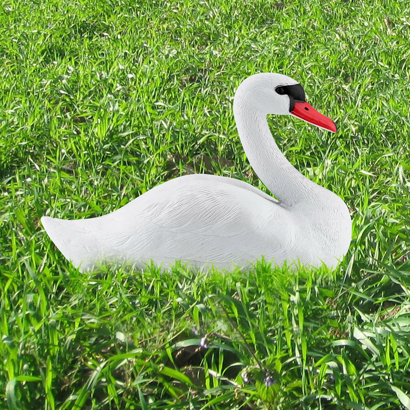 TOMTOP JMS Dekoschwan in Weiß aus PE-Material als Gartendekoration und Köder - Bild 3