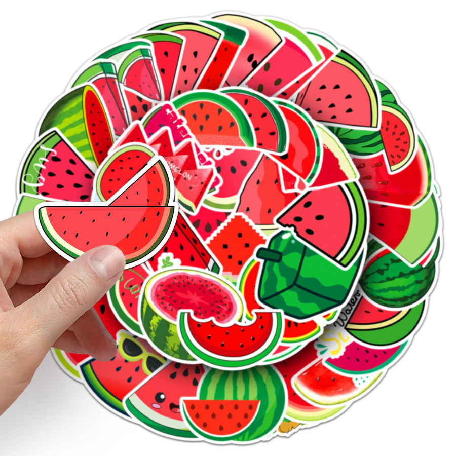 50 Wassermelonen-Graffiti-Aufkleber Cartoon-Frucht wasserdicht - Bild 2