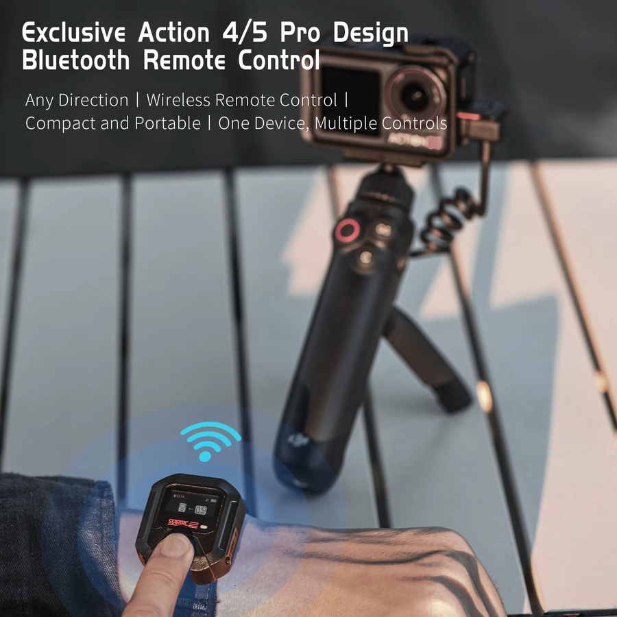 DJI Bluetooth GPS Fernbedienung für DJI Action 5 Pro, Action 6 und Action 4 Sportkameras, Schwarz - Bild 5