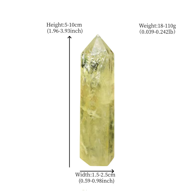 RYCRYSTAL Citrin Obelisk Gelb Natürlicher Kristall als Heilstein und Deko-Objekt - Bild 4