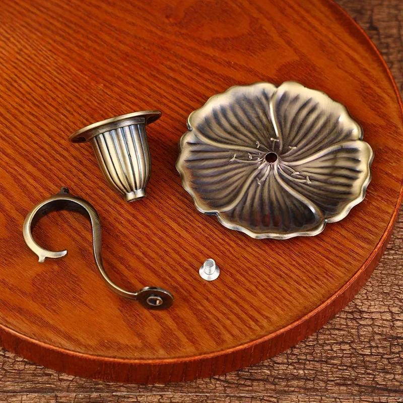Retro Kerzenständer im europäischen Stil von Lansoon Electronics aus Zinklegierung in Bronze und Gold für Kegelkerzen - Bild 2
