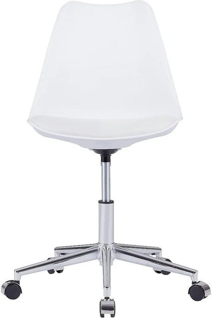 Vente-unique Bürostuhl Xafy ohne Armlehnen in Weiß mit Polsterung und Rollen - Bild 1
