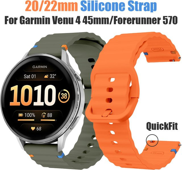 Uhrenarmband Silikon, Garmin, 20/22 mm, Unisex - Bild 1