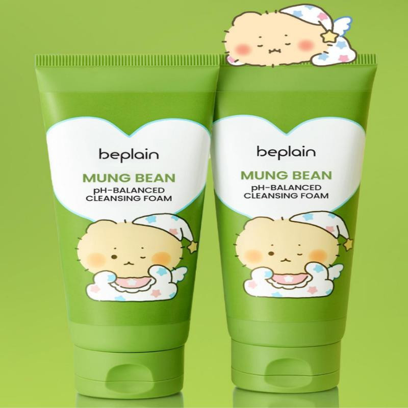 beplain Mung Bean Reinigungsschaum, 2x 160 ml, für empfindliche Haut - Bild 2