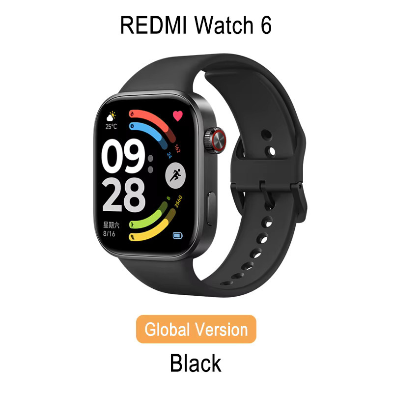 Xiaomi Redmi Watch 6 Globale Version in Schwarz mit 2,07 Zoll AMOLED-Bildschirm, 550 mAh Akku, 150+ Sportmodi und 5ATM Wasserdichtigkeit mit Xiaomi HyperOS - Bild 3